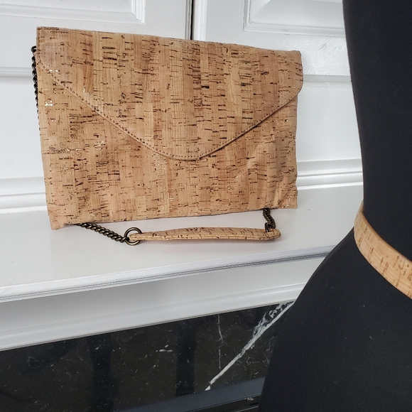 J CREW CORK CLUTCH AND MATCHING BELT SET - Picture 6 of 9